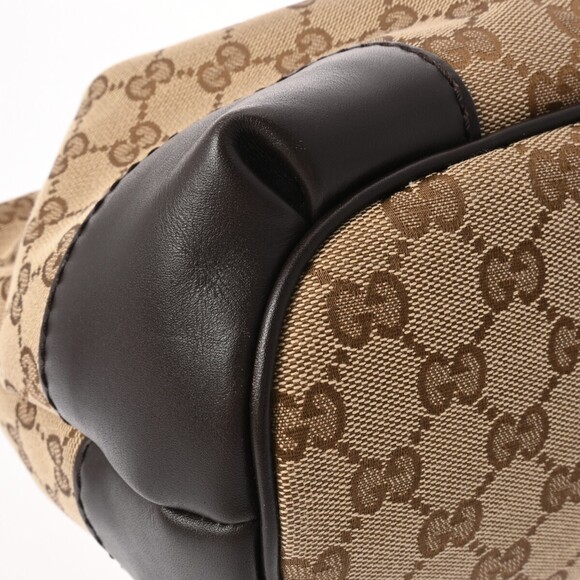 GUCCI Diamante Sukey Bag Beige Tan Brown GG Canvas Leather Handbag - Picture 8 of 11